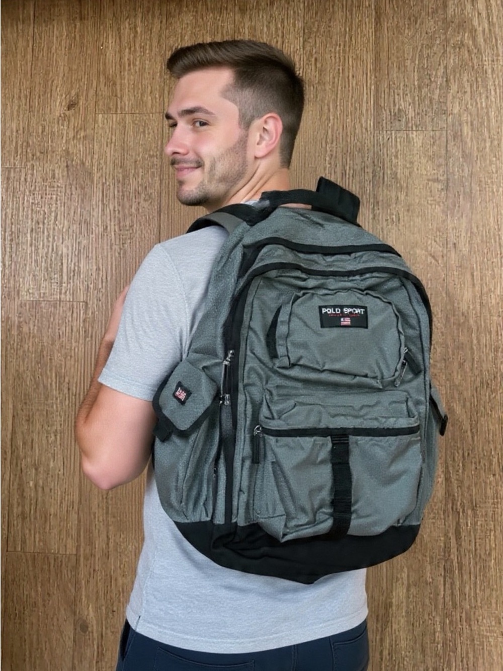 POLO SPORT RALPH LAUREN MEN ACTIVE BACKPACK CARRY ON LUGGAGE BAG GYM WORKOUT GUY